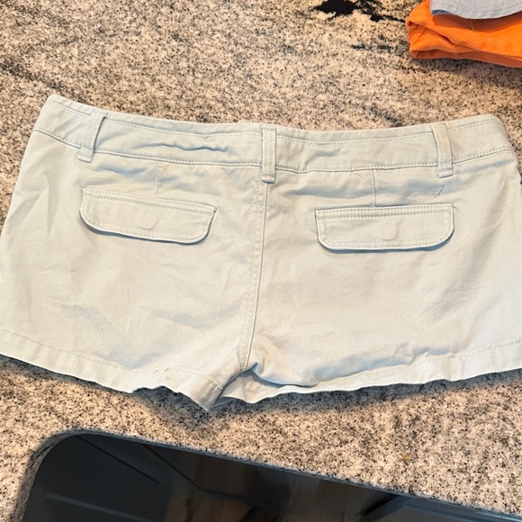 Y2K American Eagle Outfitters Light Blue Floral Trim Shorts - Picture 7 of 7